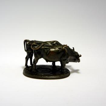 Team of oxen by 
																			 Barbedienne Foundry