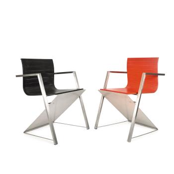 Two d8 Documenta armchairs by 
																			Reinhard Muller