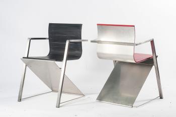 Two d8 Documenta armchairs by 
																			 Pentagon