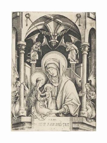 Saint Anne with the Virgin and Child by 
																	Mair von Landshut