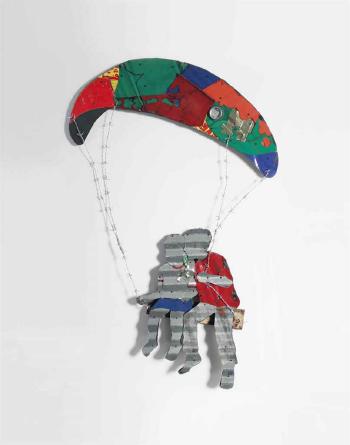 Boy & Girl on Parachute by 
																	Abdul Rahman Katanani
