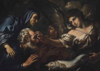 The Healing of Tobias by 
																	Girolamo Troppa