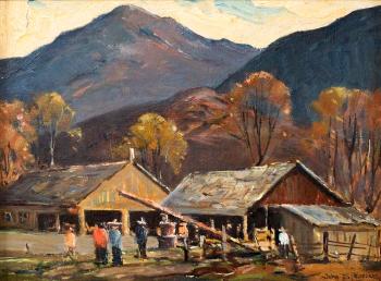 Stables in Autumn by 
																	John F Enser
