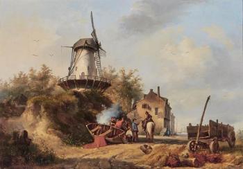 Landscape with a Windmill by 
																	Laurent Herman Redig