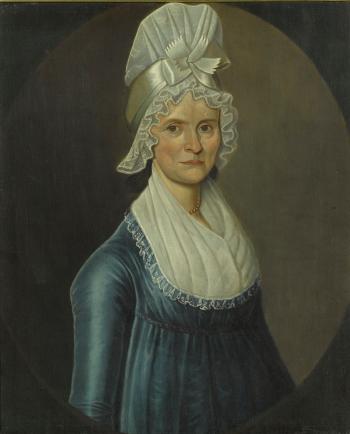 Portrait of A Lady Wearing White Headdress by 
																	William Jennys