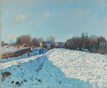 Effet de neige à Louveciennes by 
																	Alfred Sisley