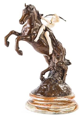 Diana auf Steigendem Pferd by 
																	Celestin Anatole Calmels