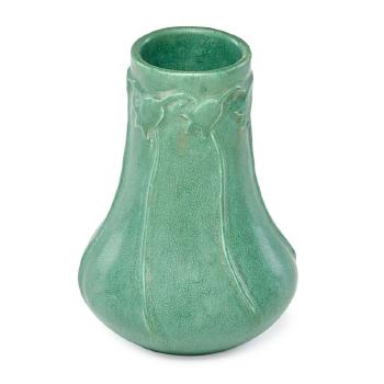 Early vase with stylized lily of the valley by 
																			 Pewabic Pottery