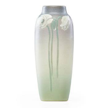Vellum vase with poppies by 
																			Lorinda Epply