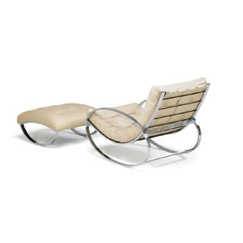 Rocking chair and ottoman by 
																			Renato Zevi