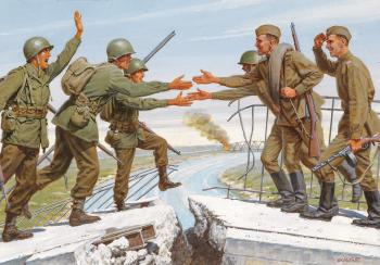 US meets Russia - Elbe Day by 
																	Edward T Vebell