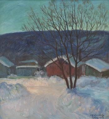 Ved lampelys - Lillehammer 1936 by 
																	Alf Lundeby