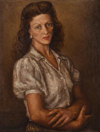 Retrato femenino by 
																	Jose Otero Abeledo Laxeiro