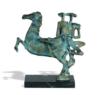 Maja y torero a caballo by 
																	Oscar Estruga