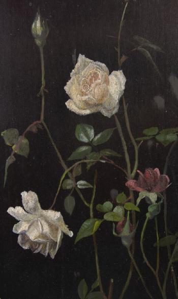 Roses. Calla lily by 
																			Frederic Randle