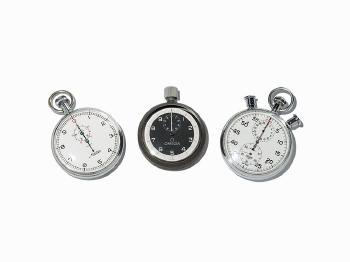 3 Stop watches by 
																			 Minerva Watches