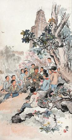 The Pla Telling a Story by 
																	 Xie Zhiguang