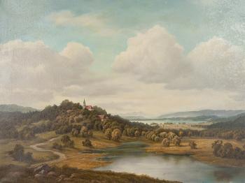 Landscape With Church by 
																			Hans Duerr
