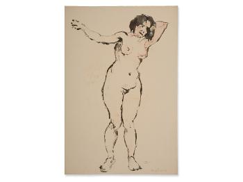 Standing Female Nude by 
																			Wilhelm Oesterle