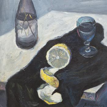 Still Life With Lemon by 
																			Vasili Kirillovich Nechitailo