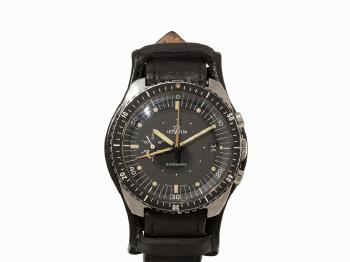 Military chronograph for the South African Air Force by 
																			 Lemania