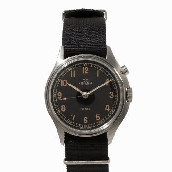 TG 195 one-button chronograph for the Swedish Air Force by 
																			 Lemania
