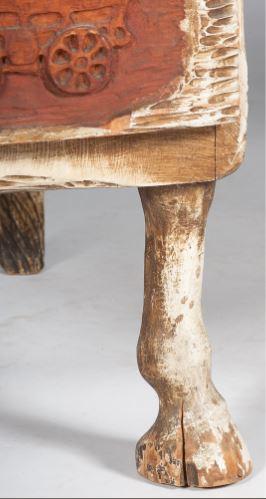 Western motif carved desk and chair by 
																			Harley Niblack
