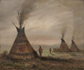 Sioux camp by 
																			Benjamin Raborg