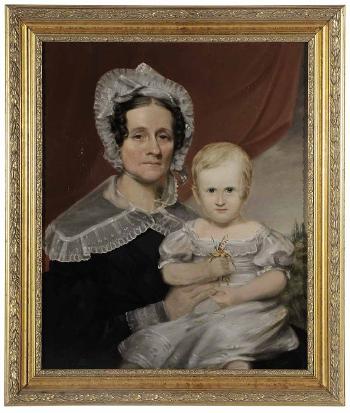 Portrait of a Woman Holding a Child by 
																			Jacob Eichholtz