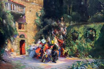 Crusades departing by 
																			Julius Rolshoven