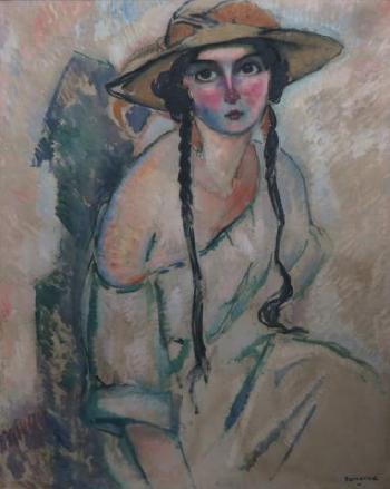 Woman with a Hat by 
																	Rodolphe Fornerod