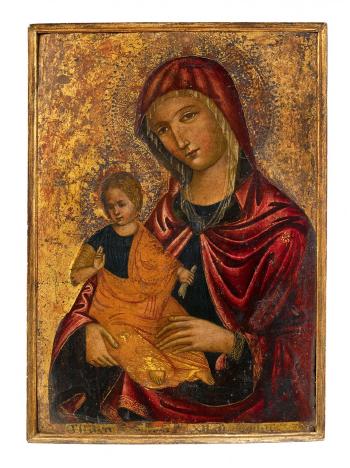 The Virgin and child by 
																	 Veneto-Adriatic School