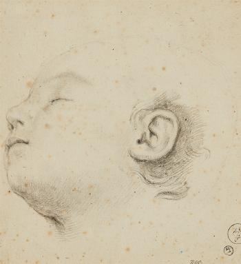 Study of a head of a sleeping child by 
																	Antonio Domenico Gabbiani