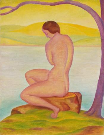 Weiblicher Rückenakt by 
																	Gustav Wunderwald