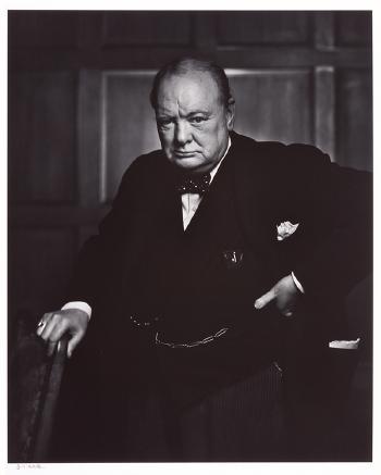 Portrait of Winston Churchill by 
																			Yousuf Karsh