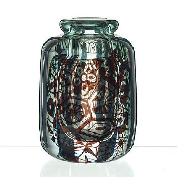 Graal' Glass Vase by 
																			 Orrefors Glassworks