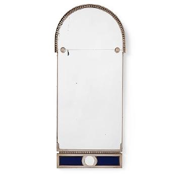 A Swedish Grace White Metal Framed Mirror by 
																			Herman Bergman