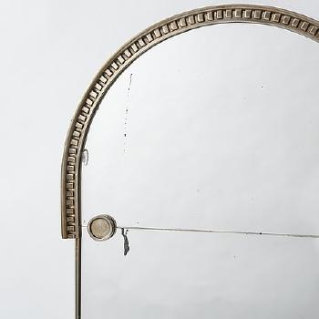 A Swedish Grace White Metal Framed Mirror by 
																			Herman Bergman