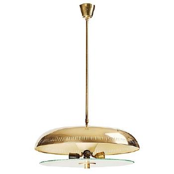 Swedish Modern Ceiling Lamp by 
																			Harald Notini