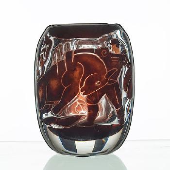 Ariel' Glass Vase by 
																			 Orrefors Glassworks