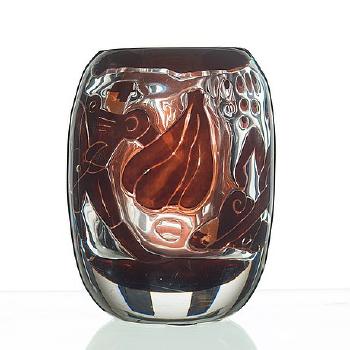 Ariel' Glass Vase by 
																			 Orrefors Glassworks