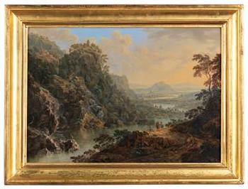 Vast river landscape by 
																	Joseph Orient