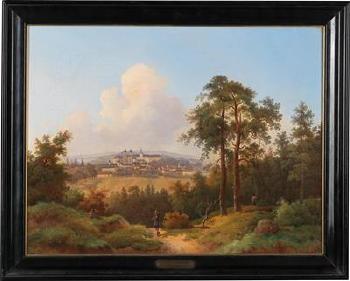 View of Valtice Castle in southern Bohemia by 
																			Josef Jonas