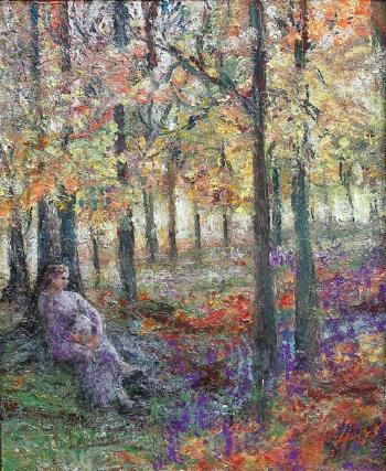 Figure in the woods by 
																	 Huvy