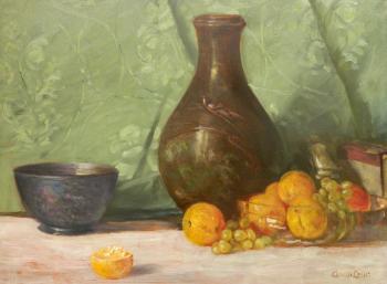 Still-Life with Oranges and Grapes by 
																			Adam Lehr