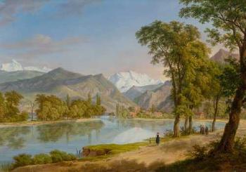 Walker by a Mountain Lake by 
																	Anton Radl