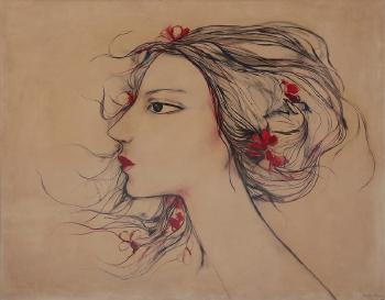 Profile of a woman by 
																	Servando Cabrera Moreno