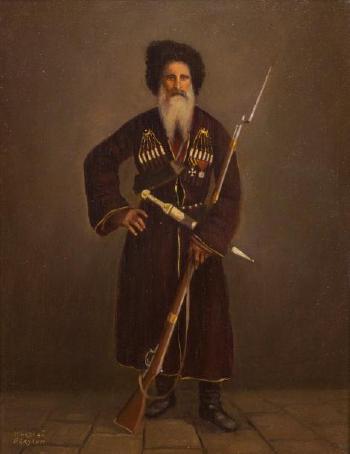 Portrait de cosaque by 
																			Nicolas Savitch Bakouline