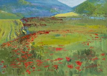 Paysage aux coquelicots by 
																	Minas Zakarian