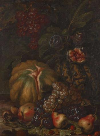 Composition aux melons, poires, figues et raisins by 
																			Giovanni Paolo Spadino